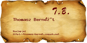 Thomasz Bernát névjegykártya